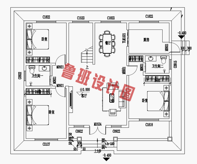 漂亮实用的新农村二层小楼图