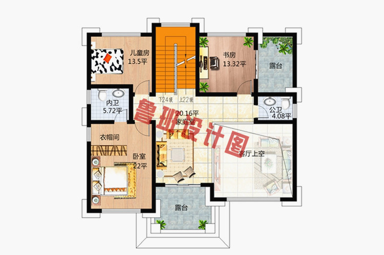 新中式复式三层别墅设计图纸