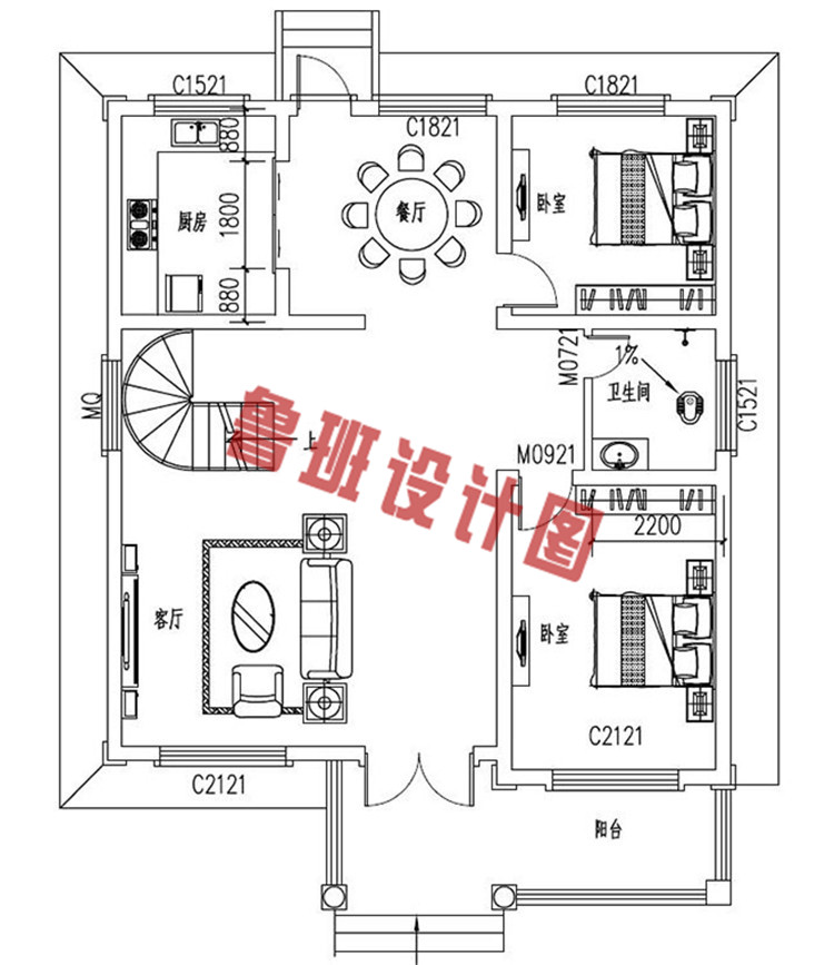 农村三层复式自建楼房设计图