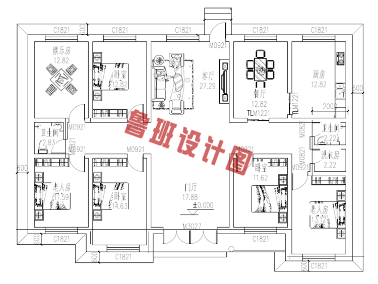 乡下建房一层户型图