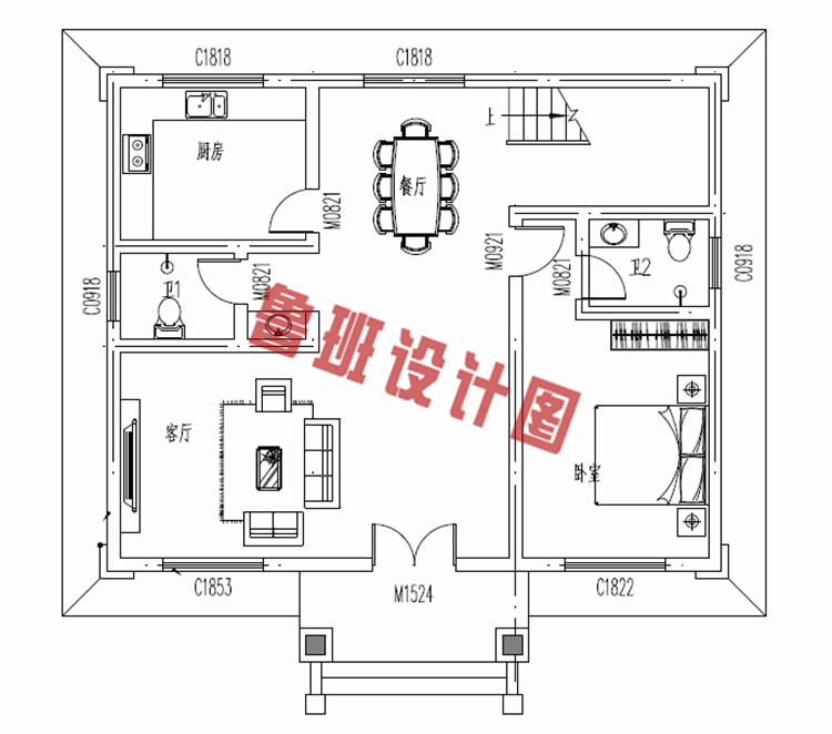 100平米左右欧式二层小别墅