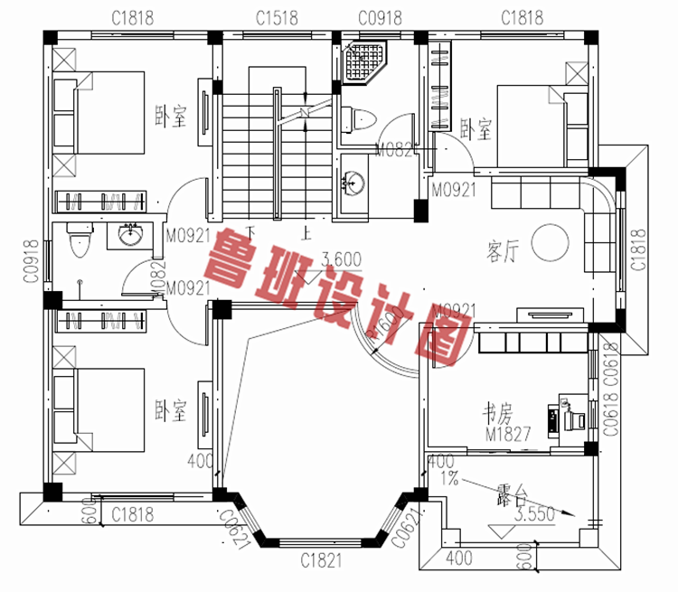 130平米左右三层农村小别墅