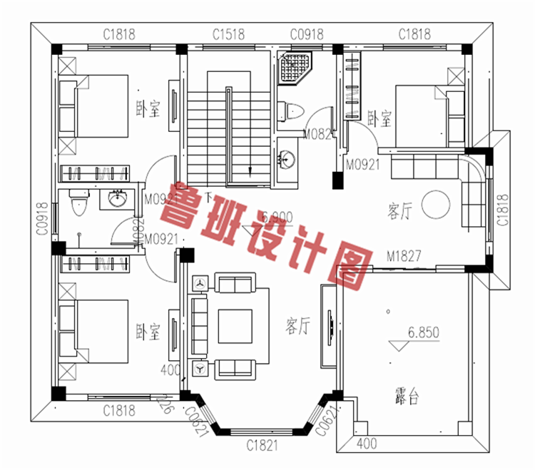 130平米左右三层农村小别墅