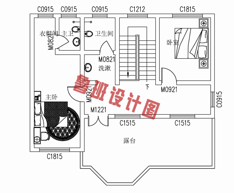 简洁大气140平方三层房子设计图