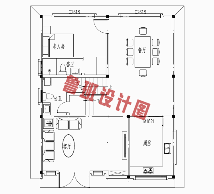 10万内2层平屋顶小洋楼设计图