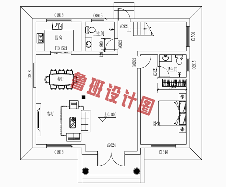 漂亮经济实用二层农村平顶小别墅