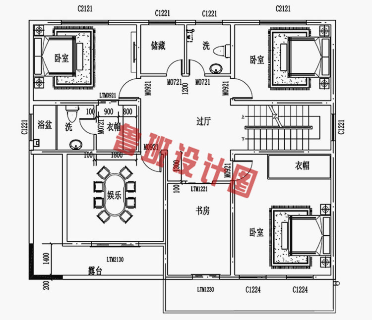 现代风格二层别墅设计图