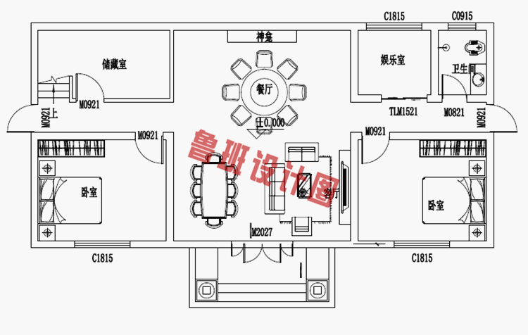 经典二层农村自建房屋别墅设计图纸