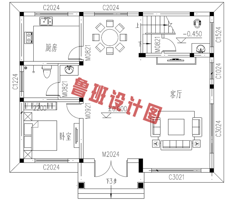 120平米左右农村房屋设计图