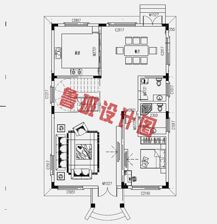 120平米农村三层房屋设计图