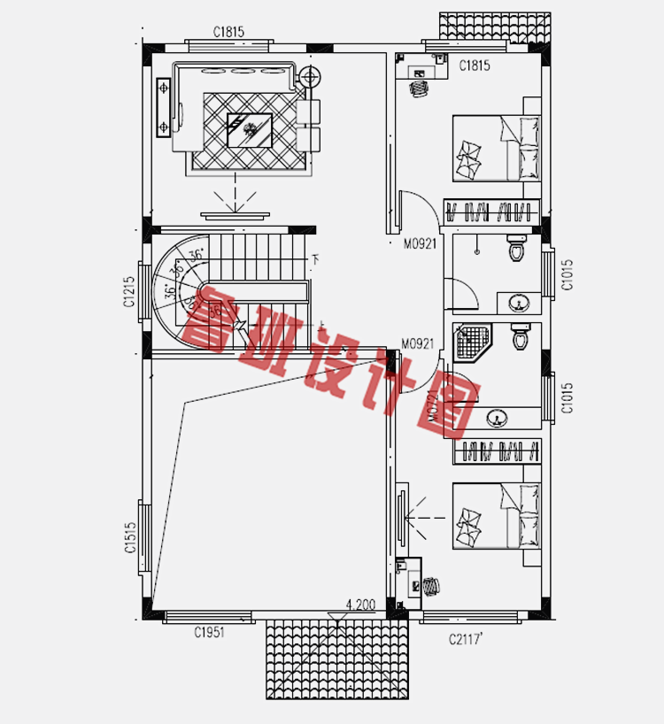 120平米农村三层房屋设计图