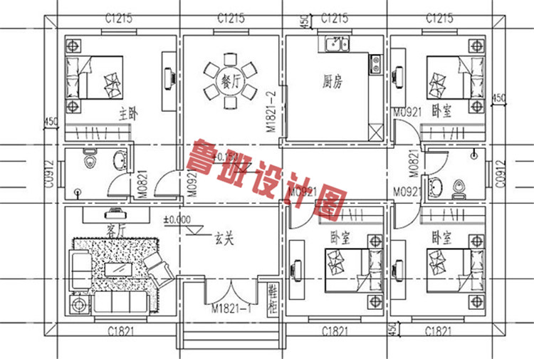 农村自建房屋推荐设计室内户型图