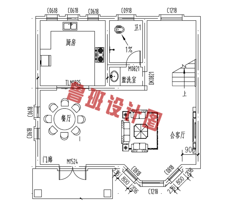 80平方米二层房屋设计图