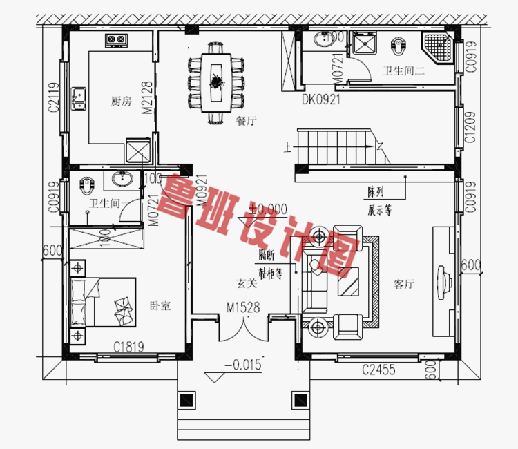 12x10米农村三层自建房图纸