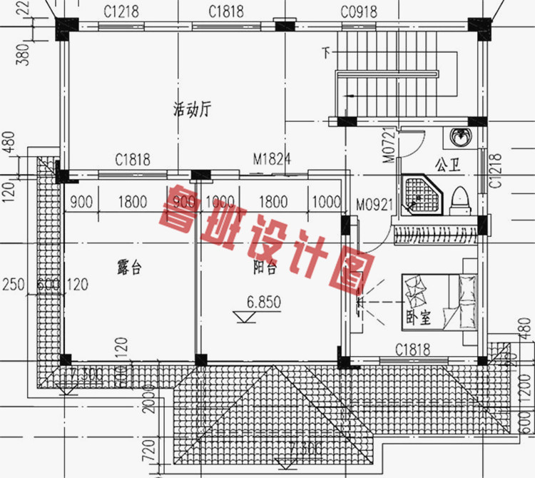 三层独栋带露台房屋设计图