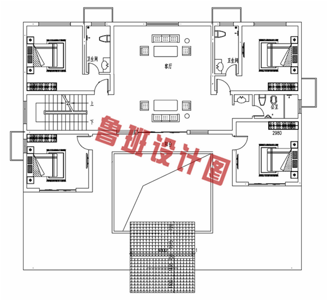 农村小型四合院设计效果图