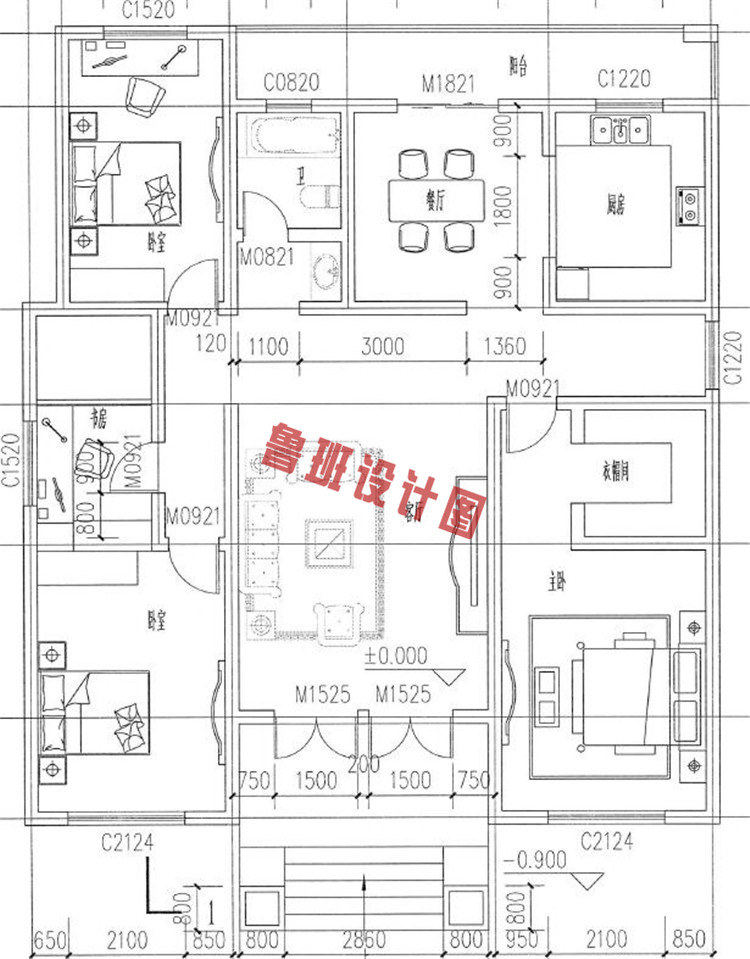 一层小别墅设计一层户型图