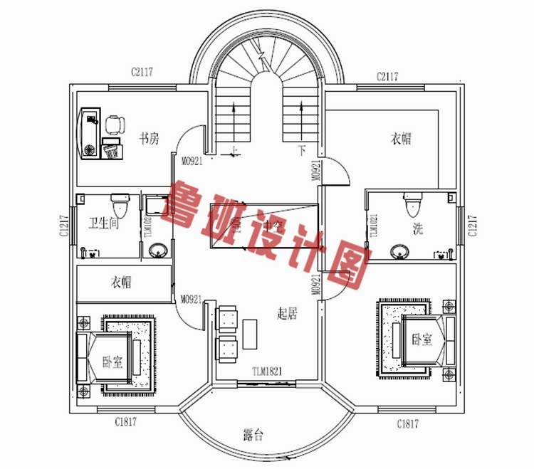 简约时尚大方三层农村别墅设计图纸