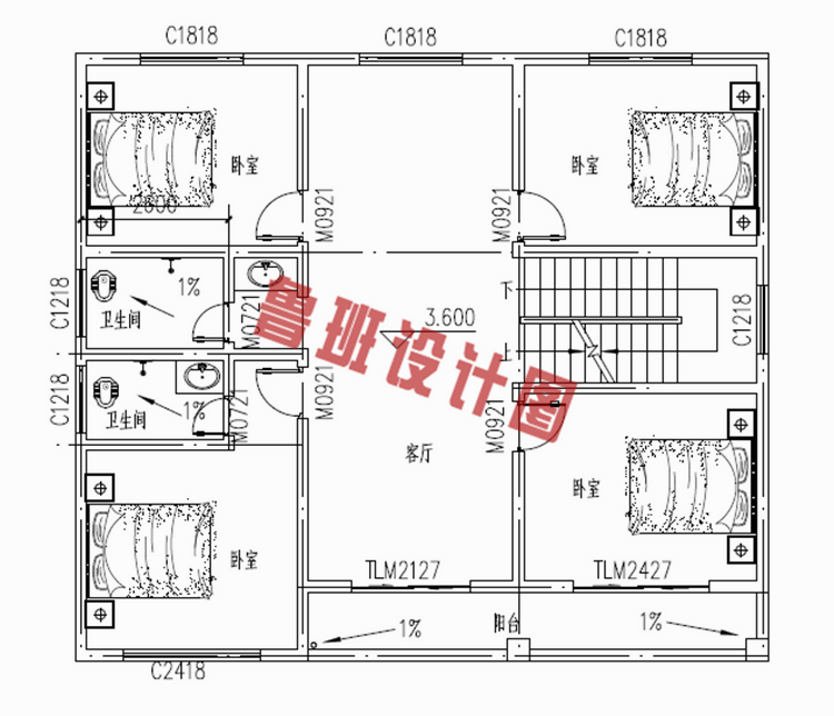 简单质朴三层新农村小别墅设计图纸