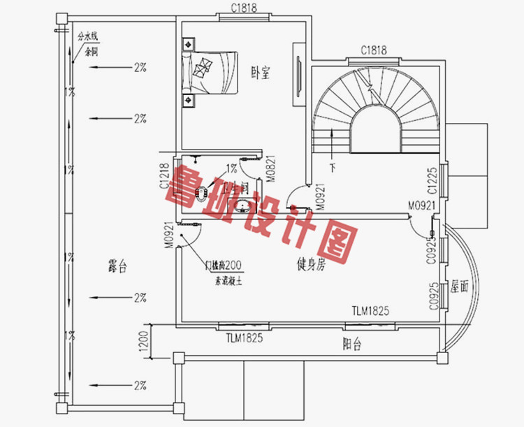 带地下室三层复式别墅设计图