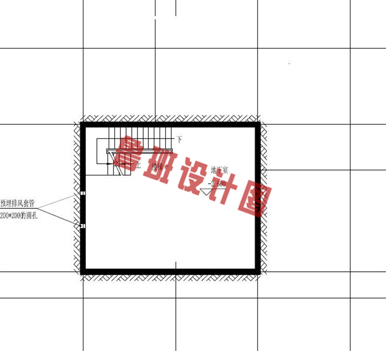 三层带地下室别墅洋房设计地下室户型图