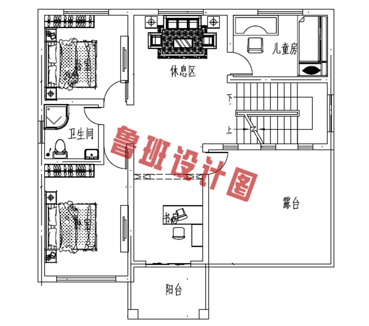 新中式120平米农村20万元二层小楼图