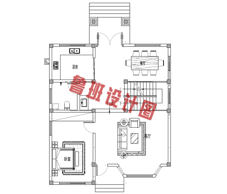 2019二层农村新款别墅户型图