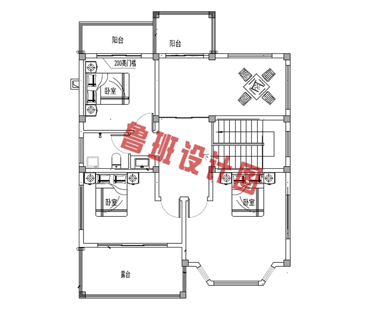 2019二层农村新款别墅户型图