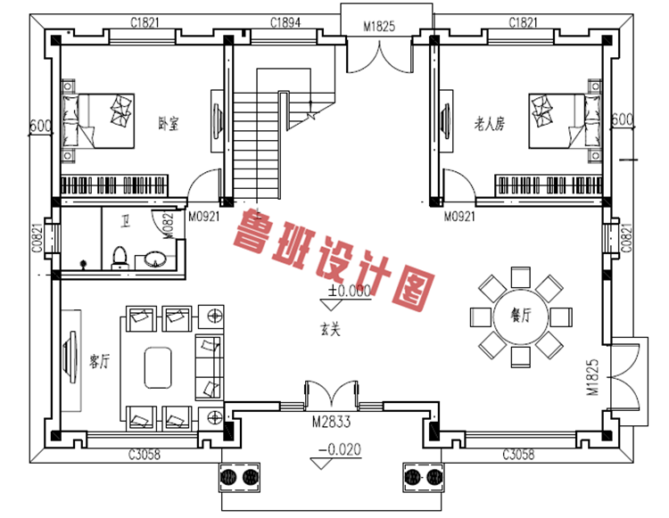 热销欧式三层别墅推荐房屋设计一层户型图