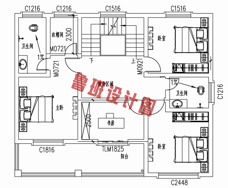 带车库现代三层房屋别墅设计图