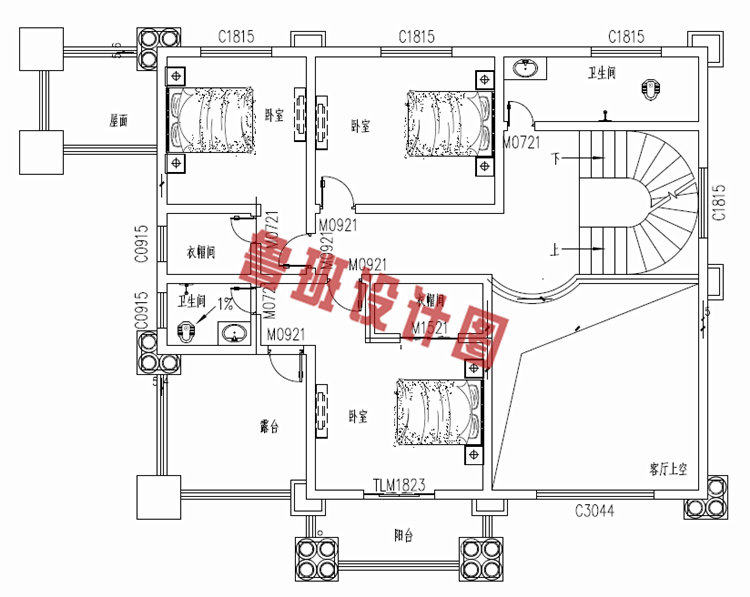 欧式豪华三层别墅设计图