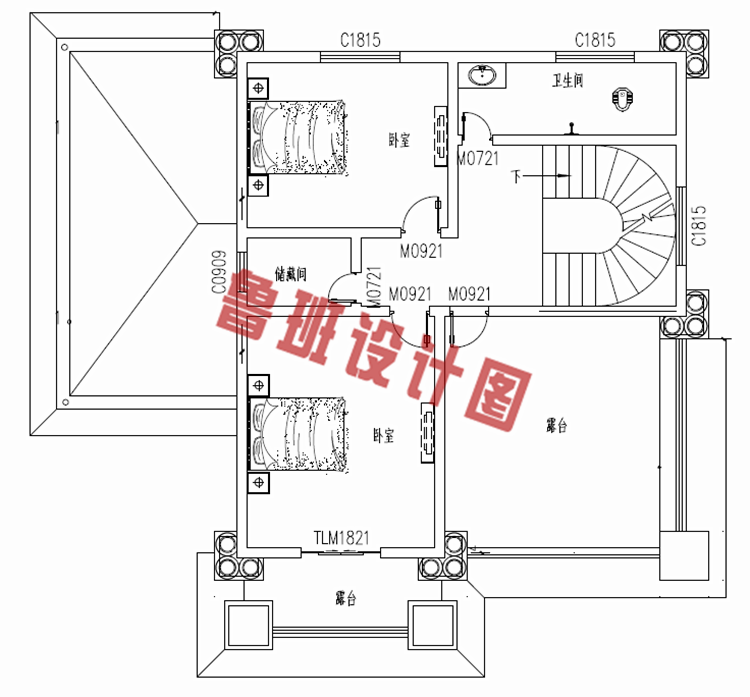 欧式豪华三层别墅设计图