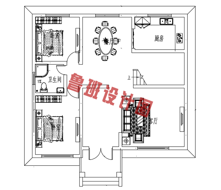 新中式120平米农村20万元二层小楼图