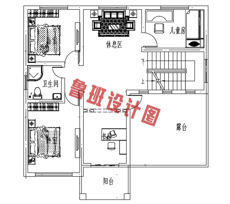 新中式120平米农村20万元二层小楼图