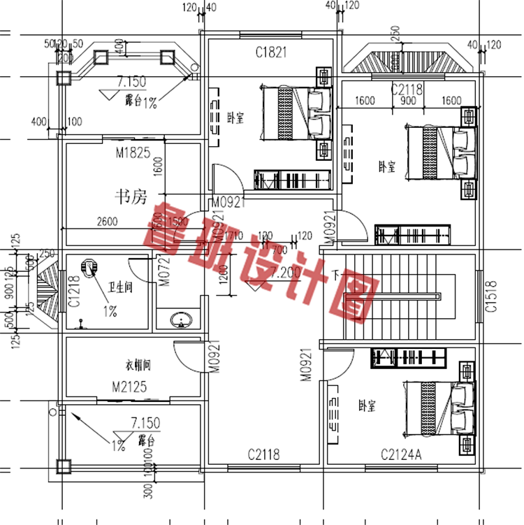 漂亮实用三层自建别墅设计图纸