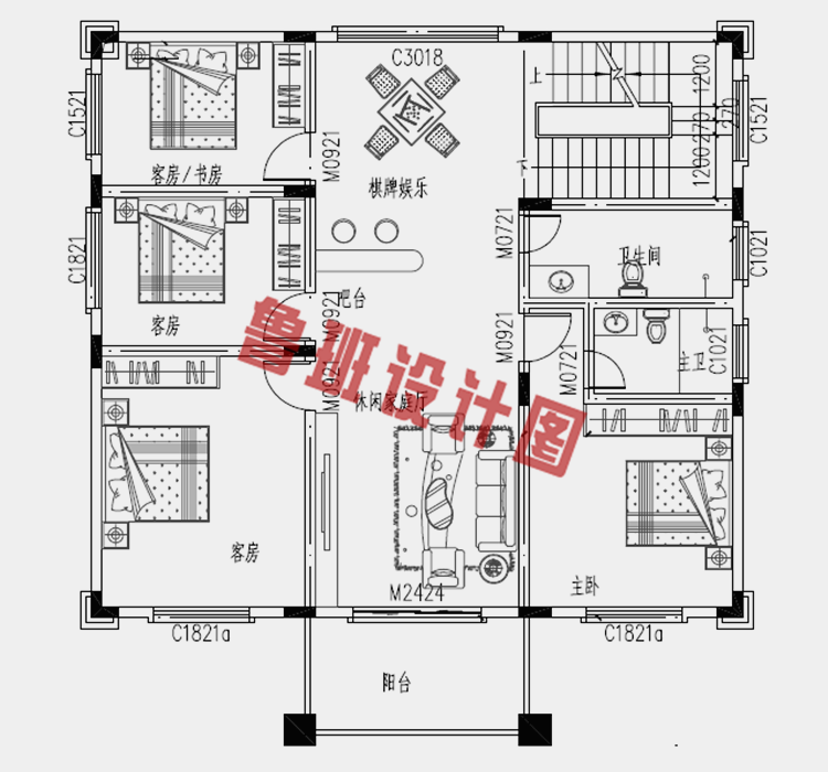 新中式农村三层楼房设计图纸