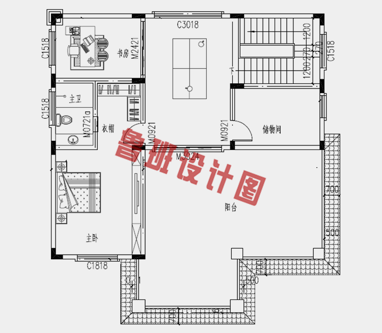 新中式农村三层楼房设计图纸