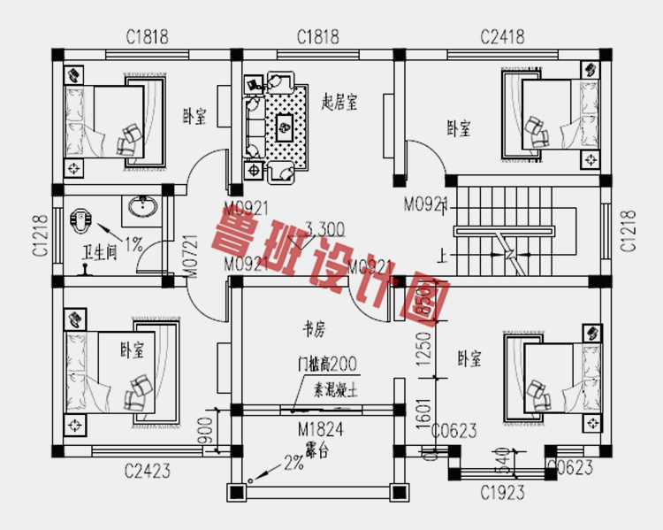 100左右乡下三层楼房设计图