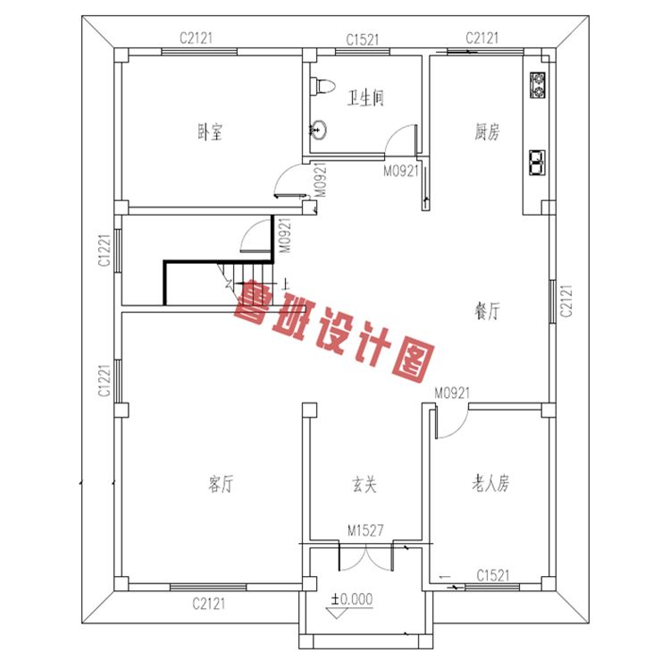 热销经典款三层小别墅推荐一层户型图