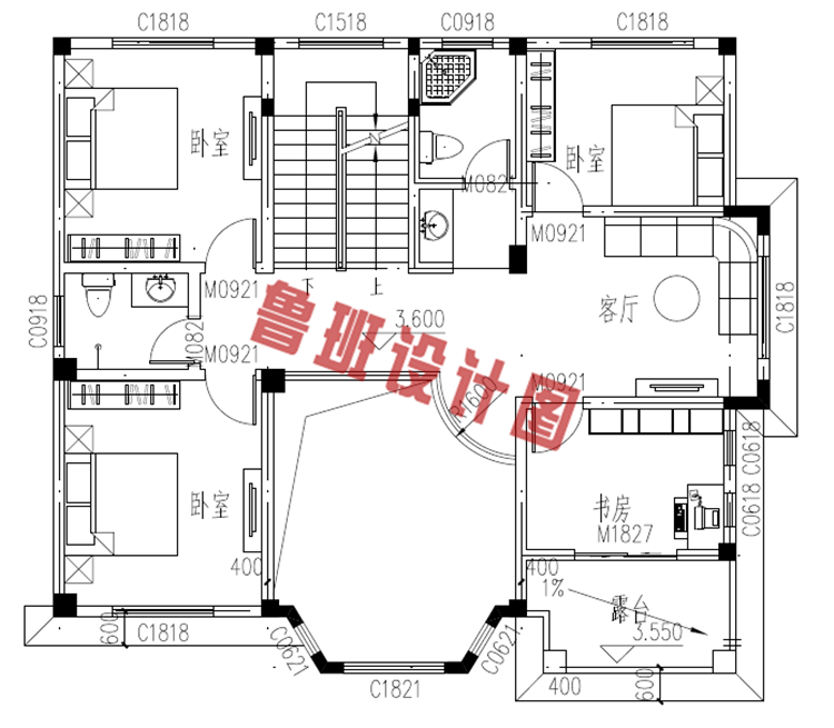 130平米左右三层农村小别墅