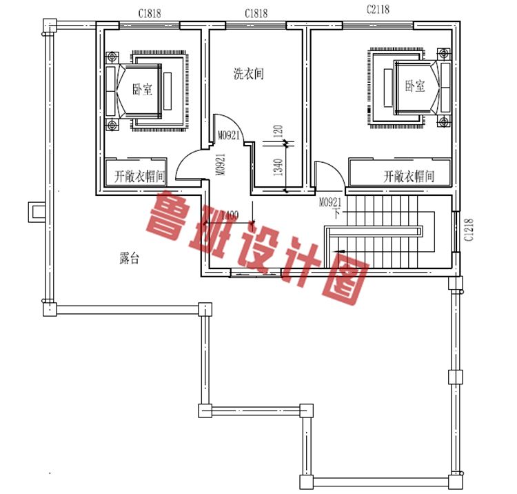 三层平顶楼房设计图