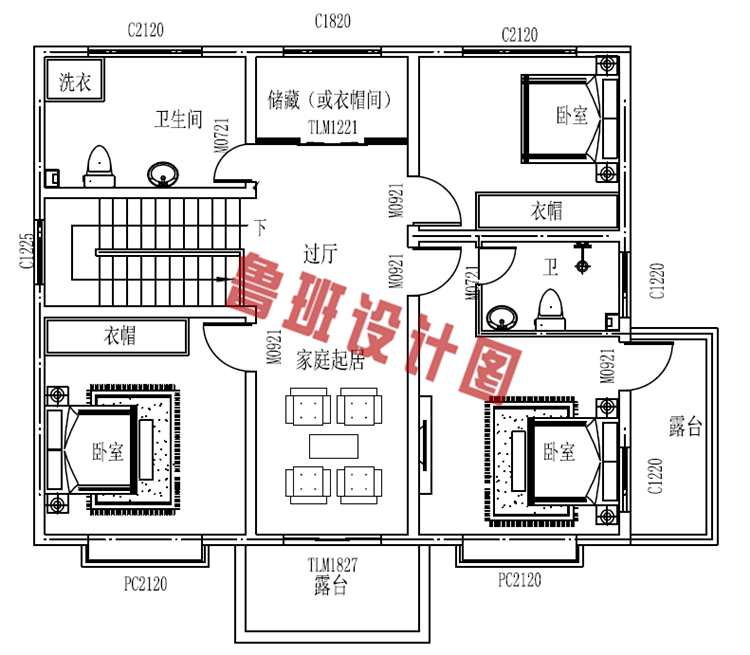 100平方三层楼房设计图及图片