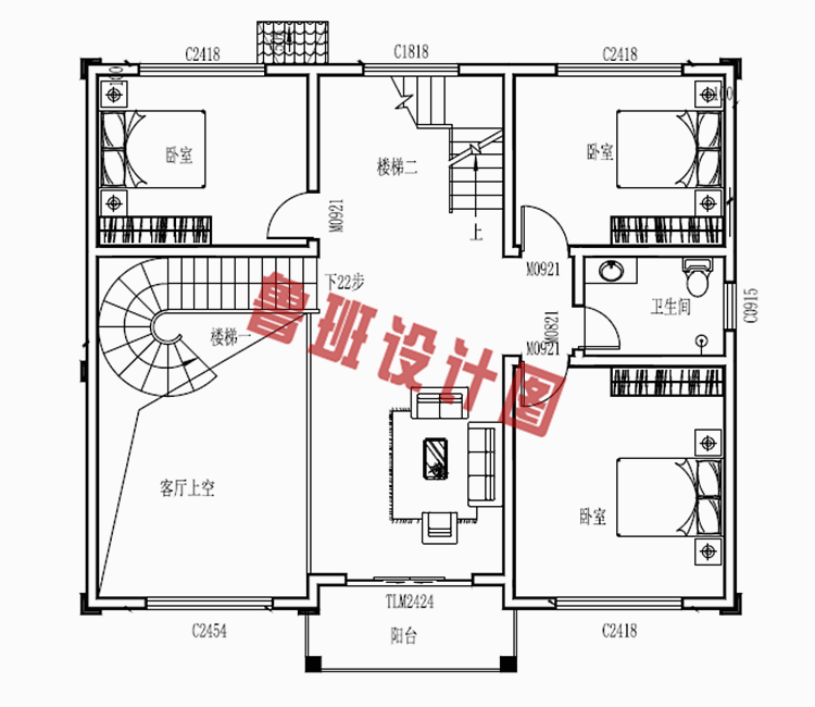 农村三层带地下室小楼房设计图