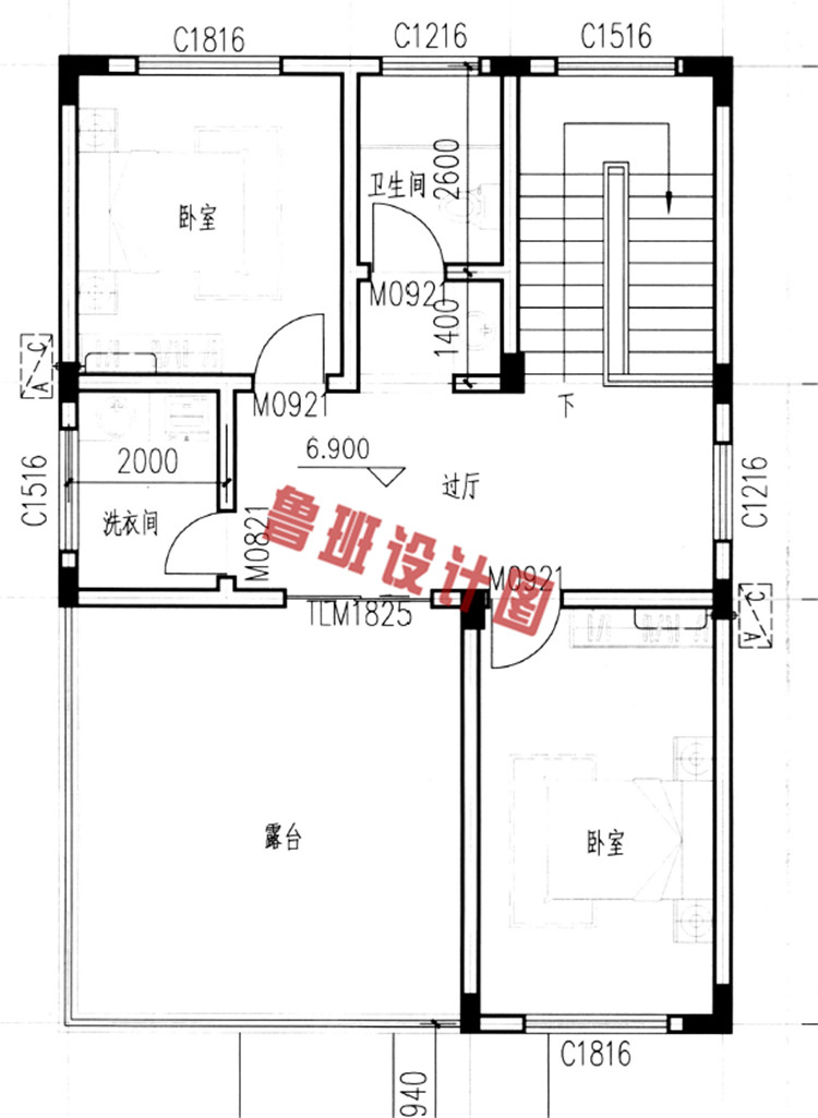 三层农村经典欧式自建房屋三层户型图