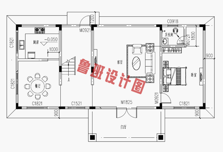 时尚大方的农村二层自建房屋设计图纸