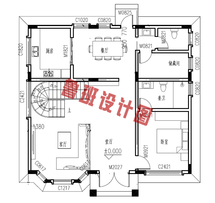 农村二层半房子设计图