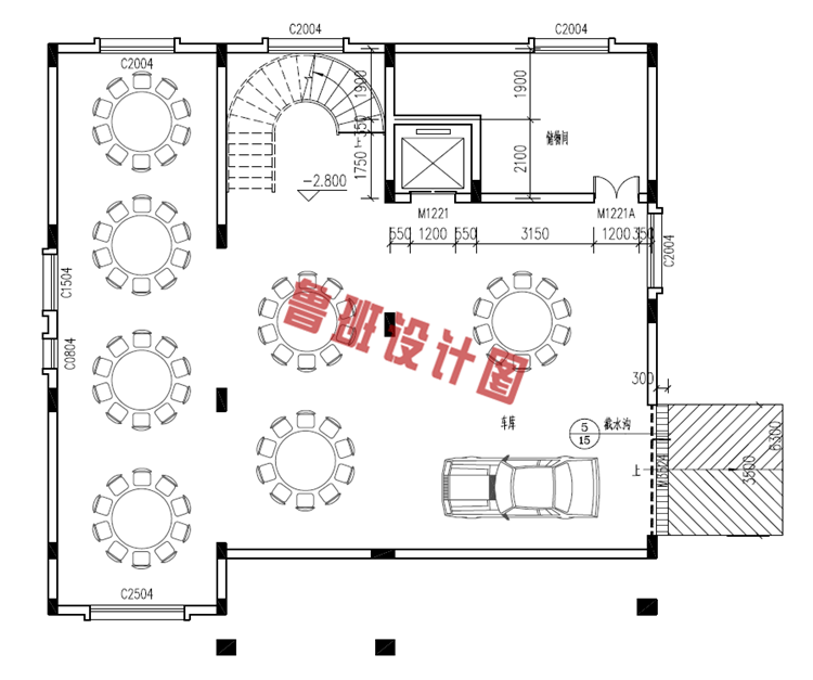 新中式三层小别墅房屋设计地下室户型图