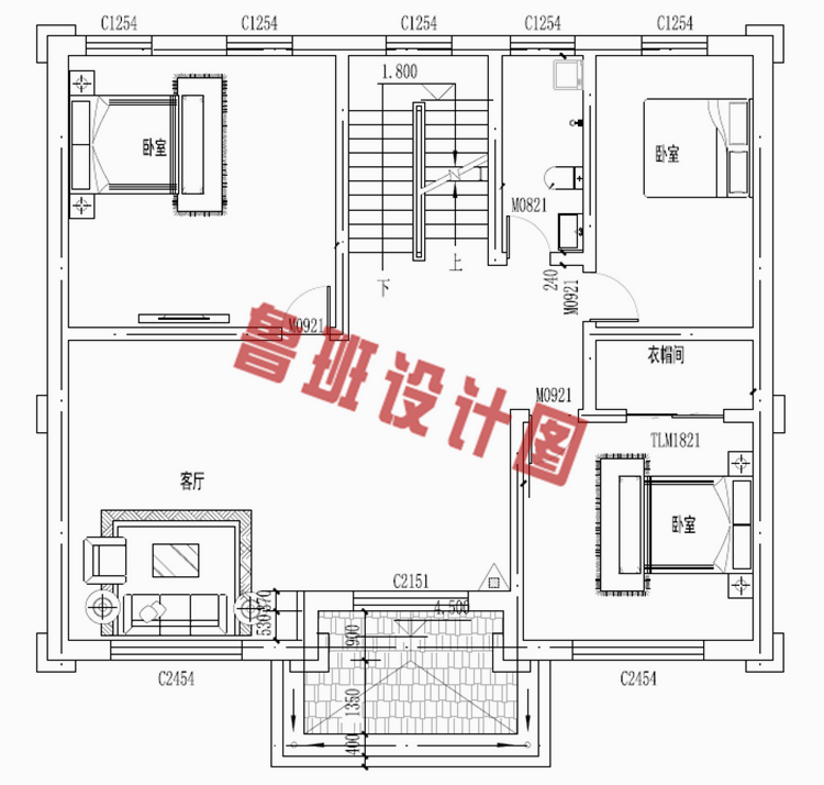 三层豪华大气带地下室新农村房屋设计图