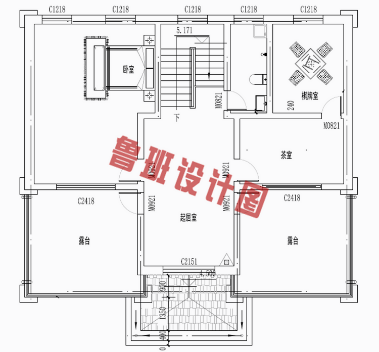 三层豪华大气带地下室新农村房屋设计图