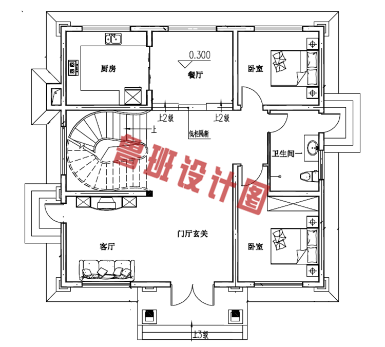 三层楼房设计图